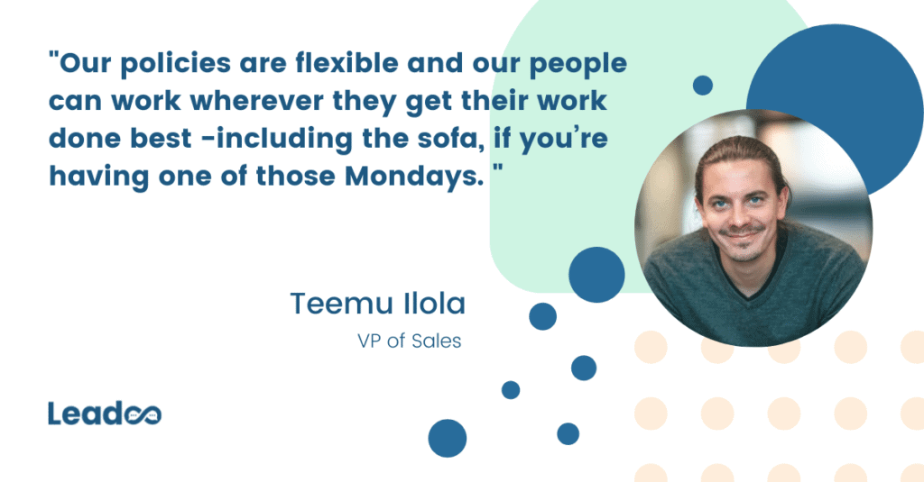 Teemu Ilola Leadoo quote hybrid work