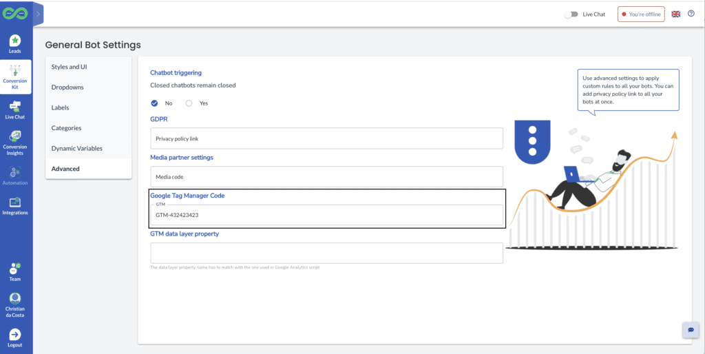 Nayttokuva 2021 11 18 kello 14.34.18 Setting up an integration to Google Analytics 4 using templates
