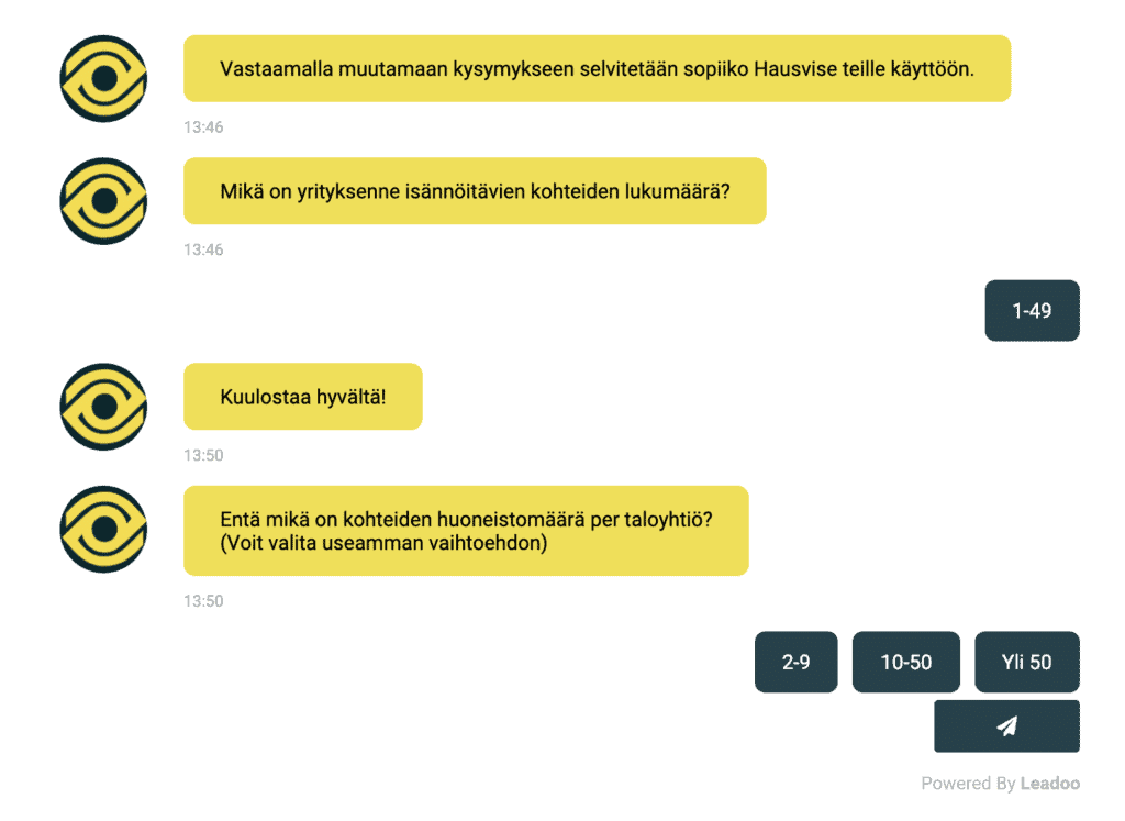 Hausvise konversio Kerää konversioita pelillistämällä
