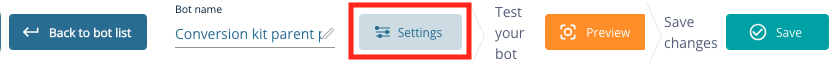 How to find settings in the editor