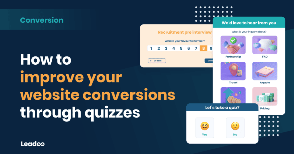 improve conversion through quizzes Leadoo conversion How to improve your website conversions through quizzes