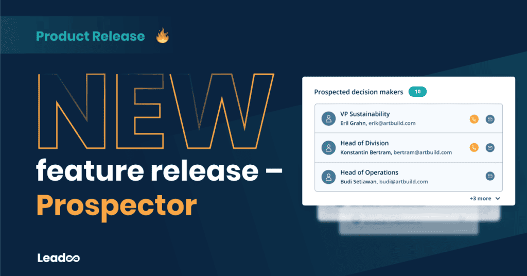 Product release Prospector lead New feature release - Prospector