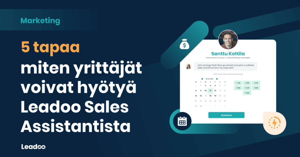 leadoo sales assistant for entrepreneurs konversio 5 tapaa, miten yrittäjät voivat hyötyä Leadoo Sales Assistantista