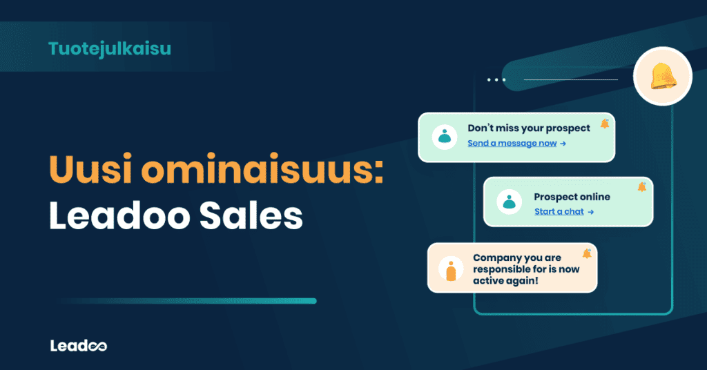 Uusi ominaisuus Leadoo Sales konversioprosentti Uusi ominaisuus: Leadoo Sales