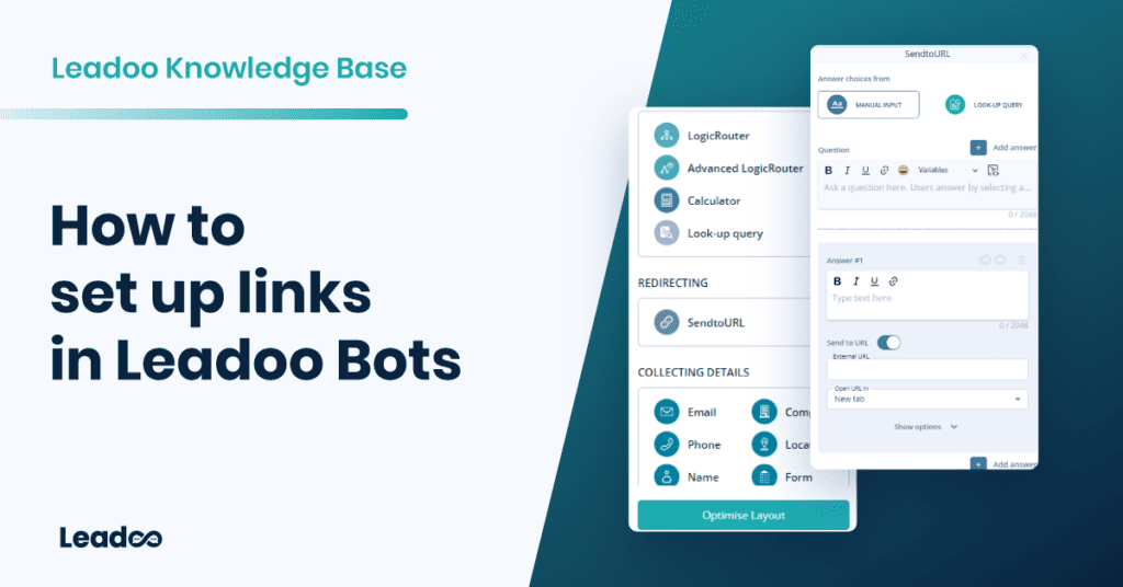 Set up links How to set up links in Leadoo Bots