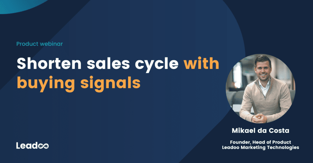 BuyingsignEN leadoo company identification tracking Shorten your sales cycle with buying signals