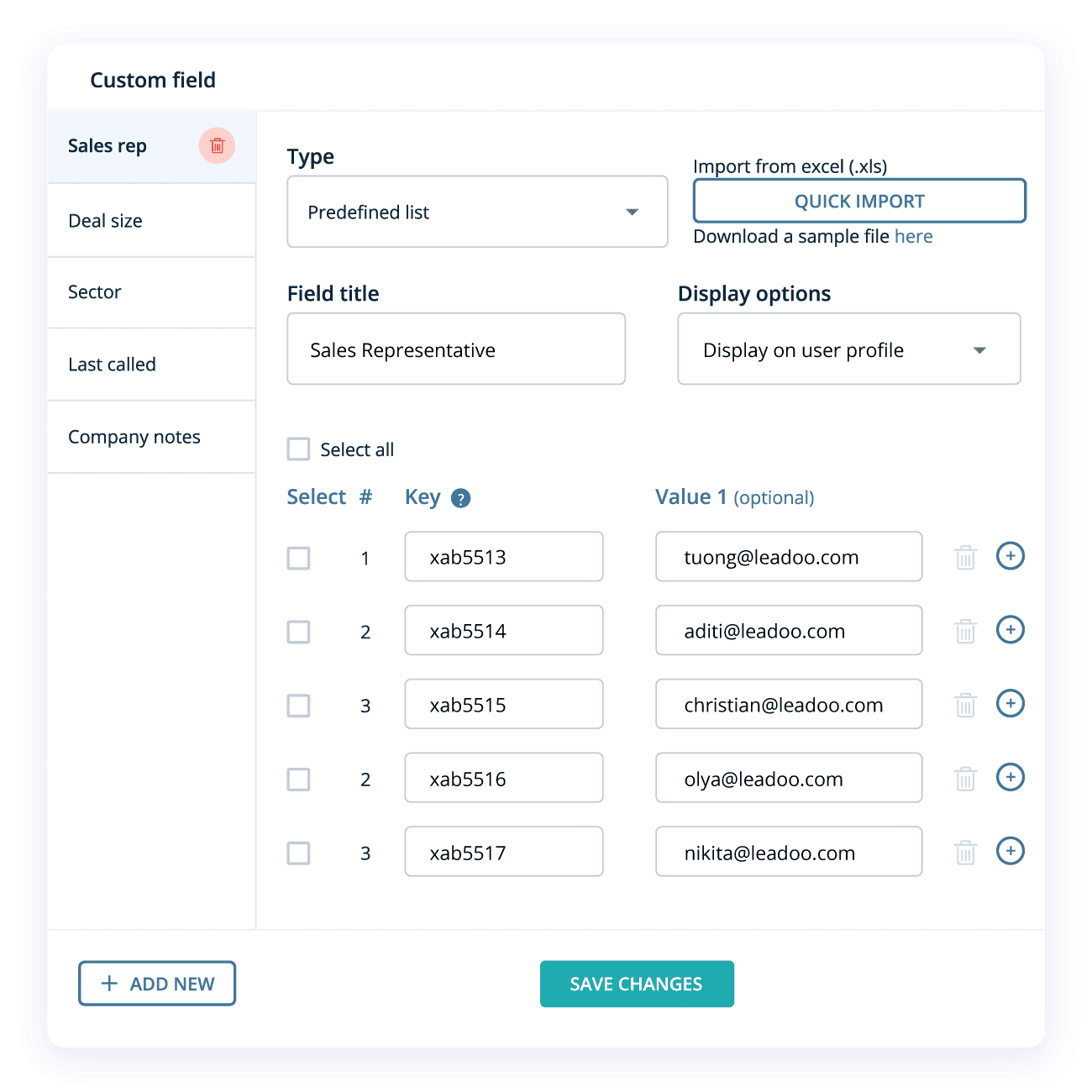Sales Alerts Two-way integration