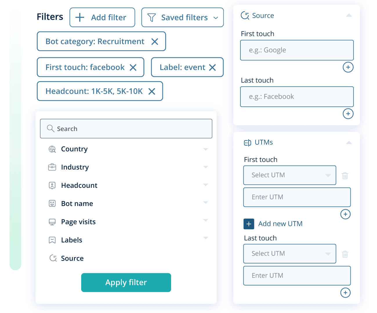 Measure campaign efficiency with the filtering options