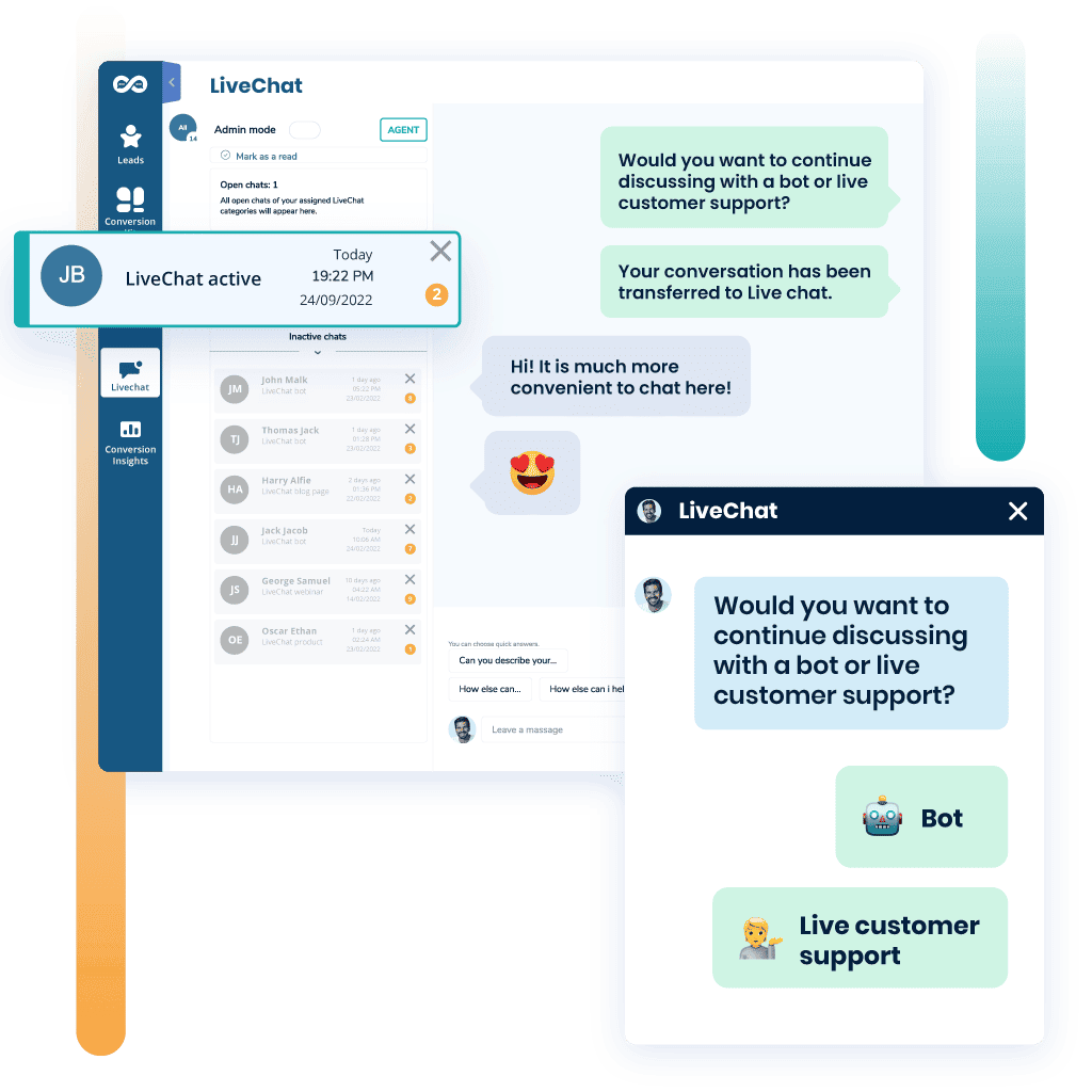 Conversion kit tool - Livechat connection