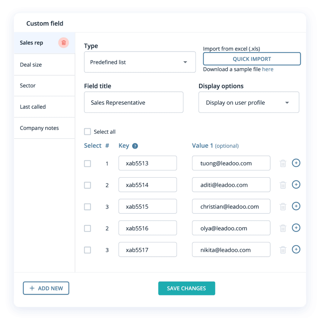 Sales Alerts Two-way integration
