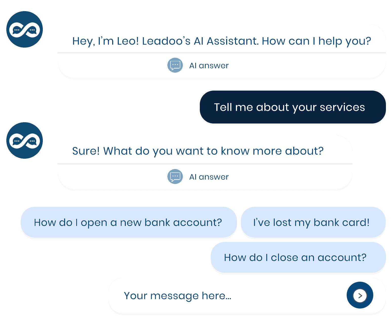 Leadoo AI conversation
