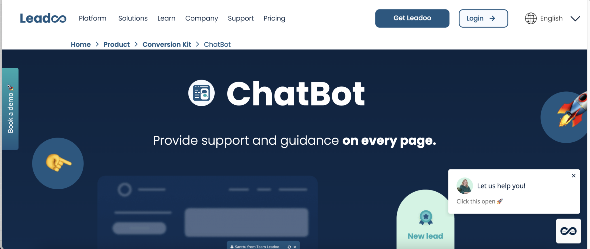 New Chatbot Triggers: Icons & GIFs | Leadoo - Conversion Platform