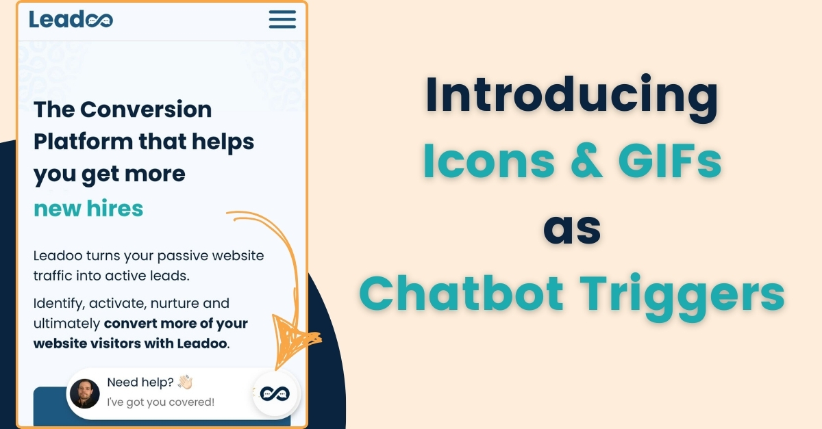 New Chatbot Triggers: Icons & GIFs | Leadoo - Conversion Platform