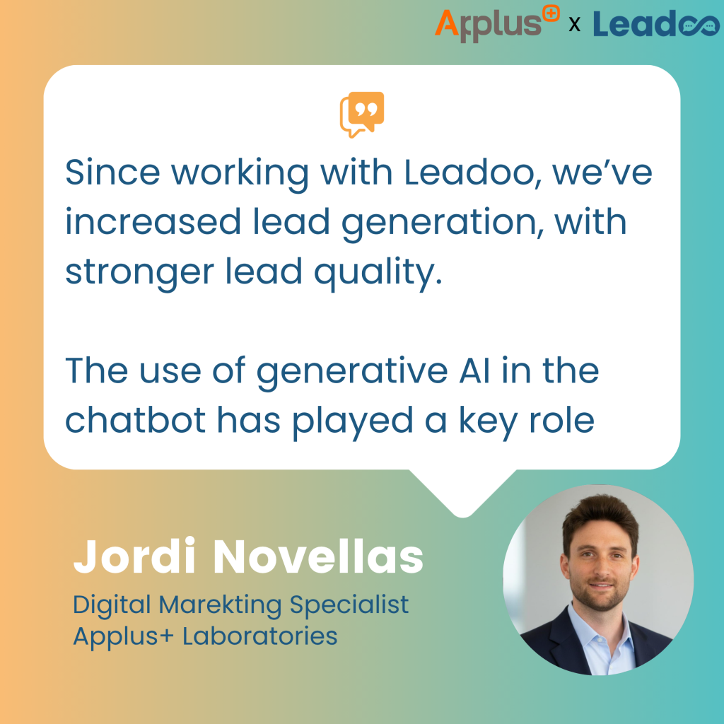 How Applus+ Laboratories elevated lead quality & quantity with AI-powered conversational marketing 4 Jordi Novellas EN 1 How Applus+ Laboratories elevated lead quality & quantity with AI-powered conversational marketing